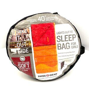 Swiss Gear 40 Degree Girls Sleeping Bag Sleep In & Outdoor Camping Light Weight